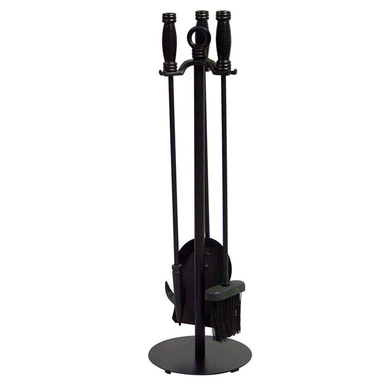 Ebern Designs Acasia Iron Fireplace Tool Set & Reviews Wayfair